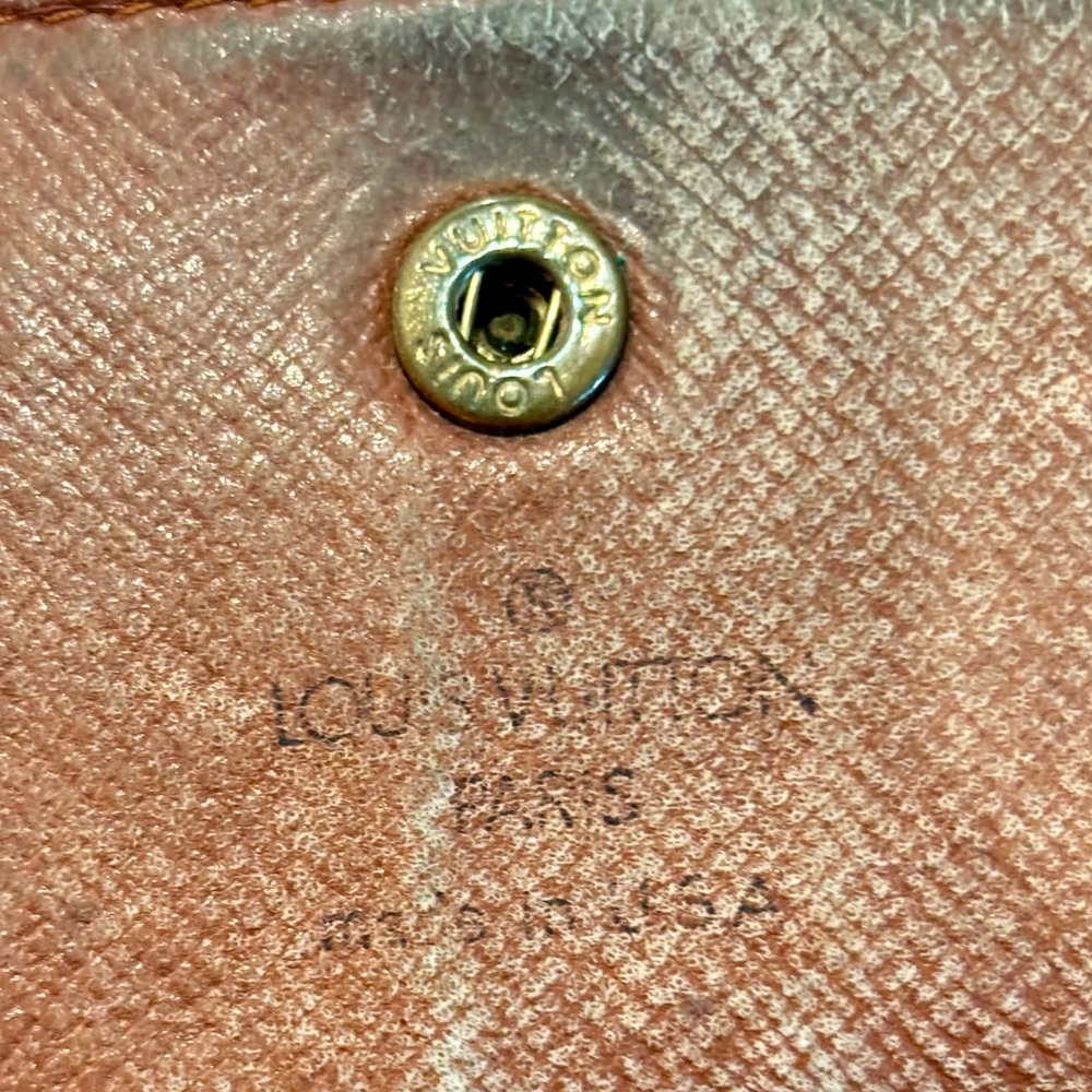 LOUIS VUITTON Vintage 90s Porte Tresor LV Monogram Trifold Wallet 7.5"Wx4"Hx1"D - Picture 7 of 13